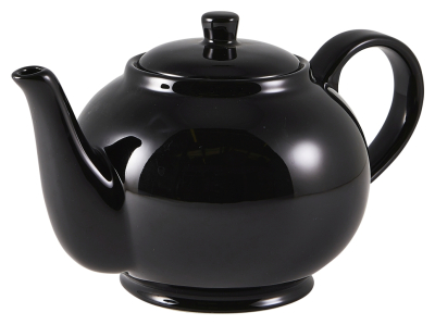 GENWARE PORCELAIN BLACK TEAPOT 30OZ