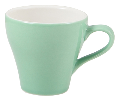 GENWARE PORCELAIN GREEN TULIP SHAPED CUP 3OZ