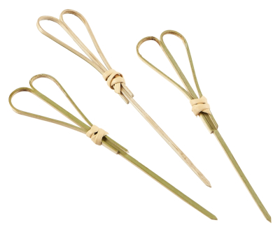 GENWARE BAMBOO HEART SHAPE SKEWER 12CM LONG BMBHS12 X 100