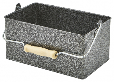 GENWARE GALVANISED STEEL ANTIQUE SILVER TABLE CADDY 9.6X6.1Inch