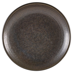 GENWARE TERRA PORCELAIN BLACK COUPE PLATE 9.8Inch