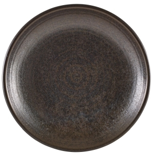 GENWARE TERRA PORCELAIN BLACK COUPE PLATE 11Inch