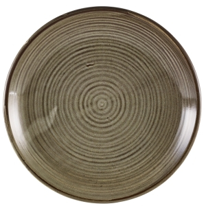 GENWARE TERRA PORCELAIN GREY COUPE PLATE 9.8Inch