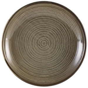GENWARE TERRA PORCELAIN GREY COUPE PLATE 11Inch