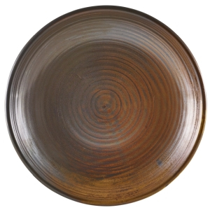 GENWARE TERRA PORCELAIN RUSTIC COPPER COUPE PLATE 9.8Inch