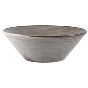 GENWARE TERRA PORCELAIN GREY CONICAL BOWL 33.8OZ