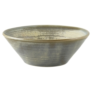 GENWARE TERRA PORCELAIN MATT GREY CONICAL BOWL 10.9OZ