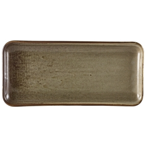 GENWARE TERRA PORCELAIN GREY RECTANGULAR PLATTER 10.6X4.9Inch