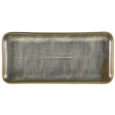 GENWARE TERRA PORCELAIN MATT GREY RECTANGULAR PLATTER 10.6X4.9Inch