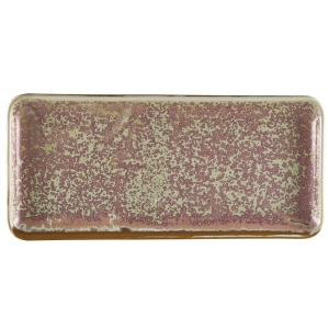 GENWARE TERRA PORCELAIN ROSE RECTANGULAR PLATTER 11.8X5.5Inch