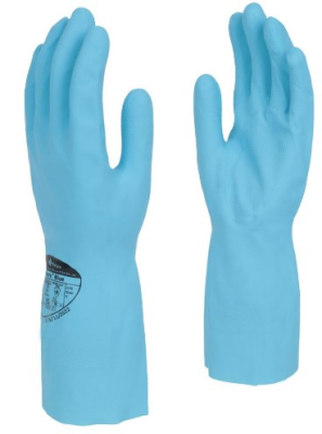 PURA BLUE NITRILE FLOCKLINED GLOVE SIZE 9 LARGE