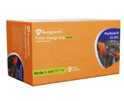 FINITE ORANGE GRIP NITRILE POWDER FREE GLOVE XLARGE 10X90