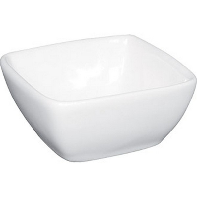 OLYMPIA WHITEWARE ROUNDED SQUARE BOWLS 2.5X2.5Inch X 12