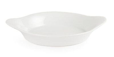 OLYMPIA ROUND EARED WHITE DISH 40X192X151MM X6