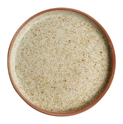 OLYMPIA CANVAS FLAT ROUND PLATE WHEAT 180MM