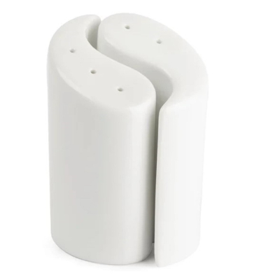 OLYMPIA SALT & PEPPER SET X12 YING & YANG STYLE, WHITE