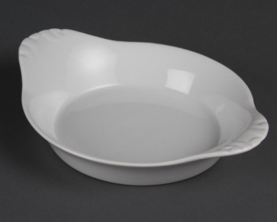 OLYMPIA WHITEWARE ROUND EARED DISH 220MM X6 W433