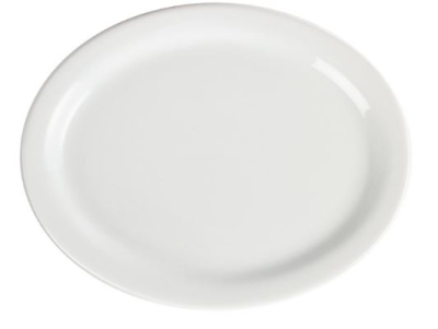 OLYMPIA WHITEWARE OVAL PLATTER 250MM X6