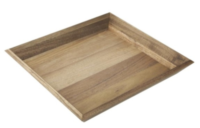 OLYMPIA ACACIA RECTANGULAR TRAY 380X355MM