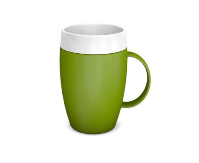 ORNAMIN GREEN HANDLED MUG CLASSIC SHAPE