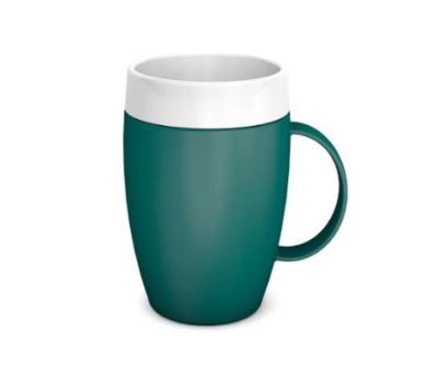 ORNAMIN TEAL HANDLED MUG CLASSIC SHAPE