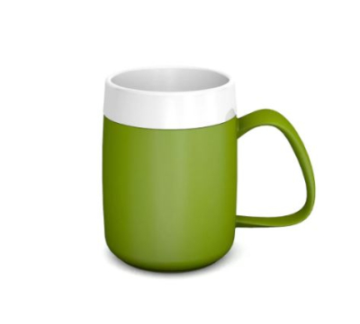 ORNAMIN GREEN XXL HANDLE MUG INTERAL CONE