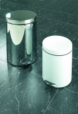 WHITE METAL PEDAL BIN 12LTR CL151-W