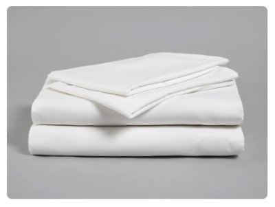 POLYCOTTON FLAT SHEET SINGLE WHITE 70x100Inch