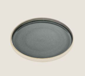 PLAYGROUND NARA GREY FLAT PLATE ROUND 21CM X6