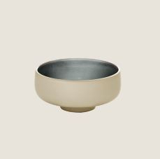 PLAYGROUND NARA GREY ROUND BOWL 12CM 11.2OZ X6