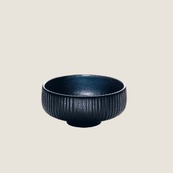 PLAYGROUND NARA BLACK ROUND RELIEF 12CM 0.33L 11.2OZ X6