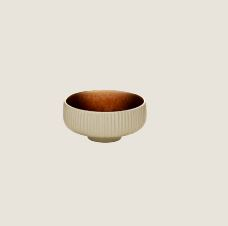 PLAYGROUND NARA BROWN DIP DISH ROUND RELIEF 8CM 0.12L 4.1OZ