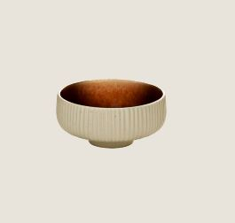 PLAYGROUND NARA BROWN BOWL ROUND RELIEF 12CM 0.33L 11.2OZ