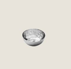 PLAYGROUND S/ STEEL DIP DISH ROUND HAMMERED 6CM 1.35OZ X6