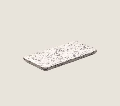 PLAYGROUND STONE TERRAZZO RECT PLATTER DARK 18X9CM X1