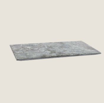 PLAYGROUND STONE SLATE PLATTER RECT SILVER-GREY 36X18CM X1