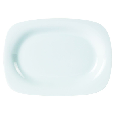 DPS PORCELITE STANDARD RECTANGULAR RIMMED PLATE 9.5X7Inch