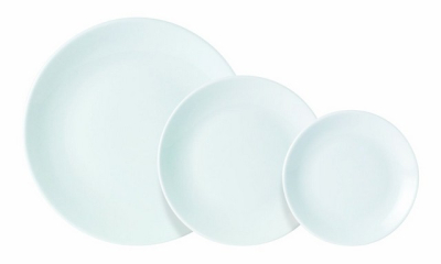 DPS PORCELITE 8.5Inch 22CM COUPE SHAPED PLATE X6 187622