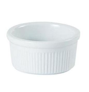 DPS PORCELITE WHITE FLUTED RAMEKIN 4oz