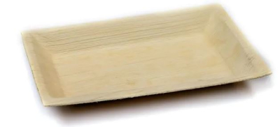RECTANGULAR PALM PLATE 5034 24X16CM ROUNDED EDGES