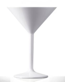 MARTINI GLASS 9OZ PREMIUM POLYCARBONATE WHITE X12