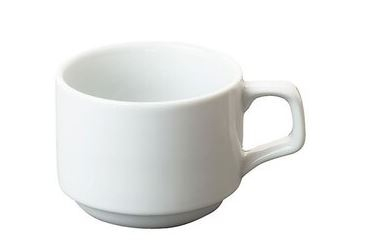 GREAT WHITE STACKING TEA CUP 7OZ 20CL X 12