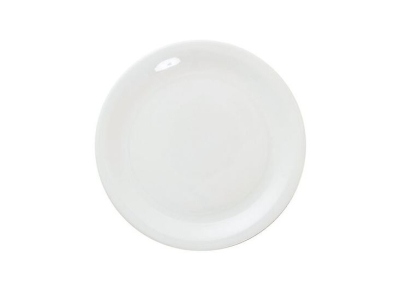 GREAT WHITE NARROW RIM PLATE 8.5Inch 22CM