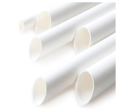 12MM X 200MM WHITE CROSS CUT PAPER BUBBLE TEA STRAW