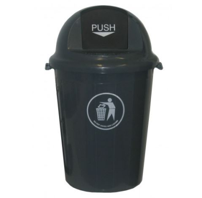 110LTR PUSH BIN DARK GREY PB-110-GRY 57X80CM