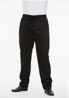 CHEFS BAGGIES TROUSERS BLACK XXLARGE  REGULAR 46Inch-48Inch
