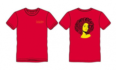 MALE REGGAE HEAD DESIGN RED T- SHIRT COTTON MEDIUM