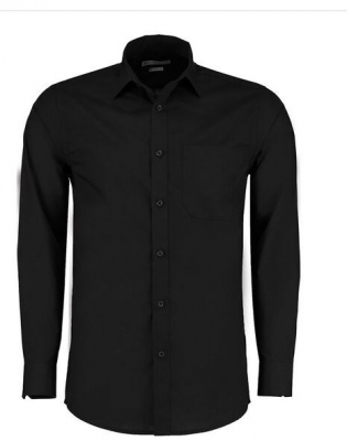 MENS BLACK LONG SLEEVE SHIRT SIZE XLARGE 17.5Inch