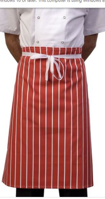 BUTCHERS RED WAIST APRON