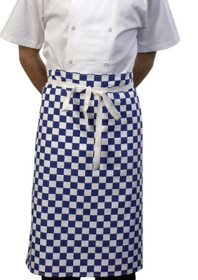 LARGE BLUE CHECK WAIST APRON